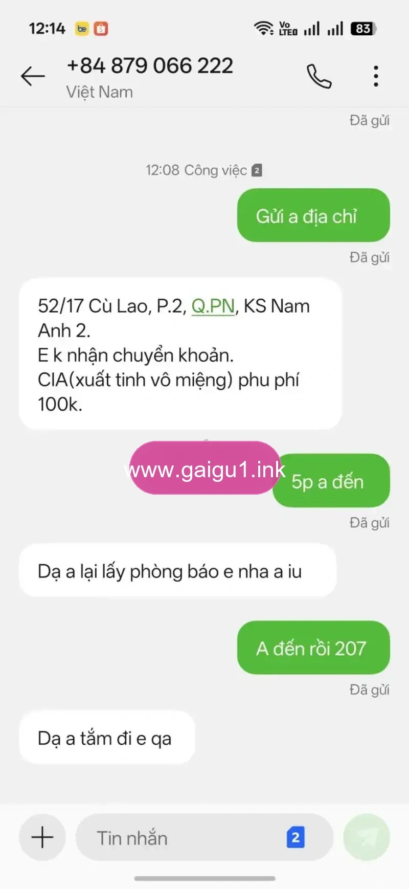 Ảnh đánh giá gái gọi