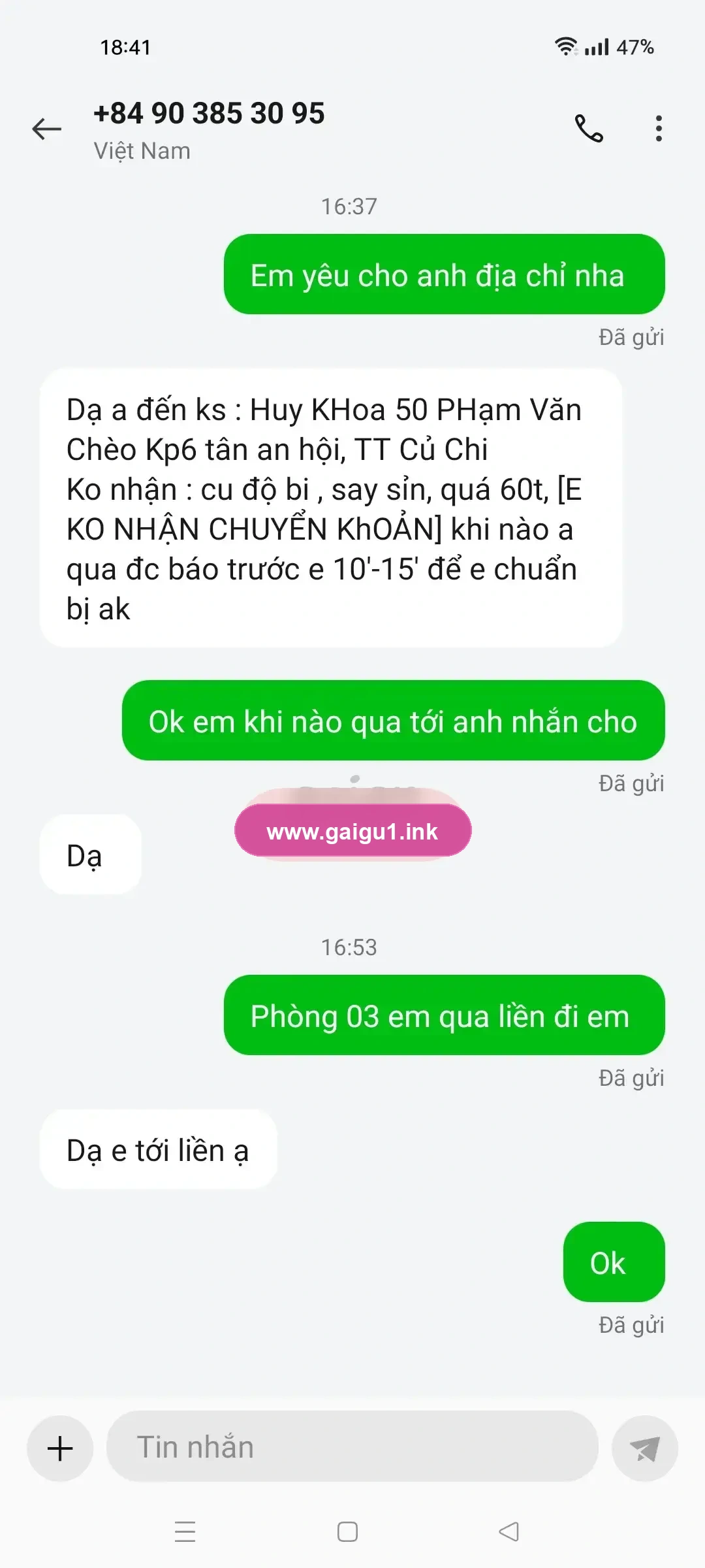 Ảnh đánh giá gái gọi