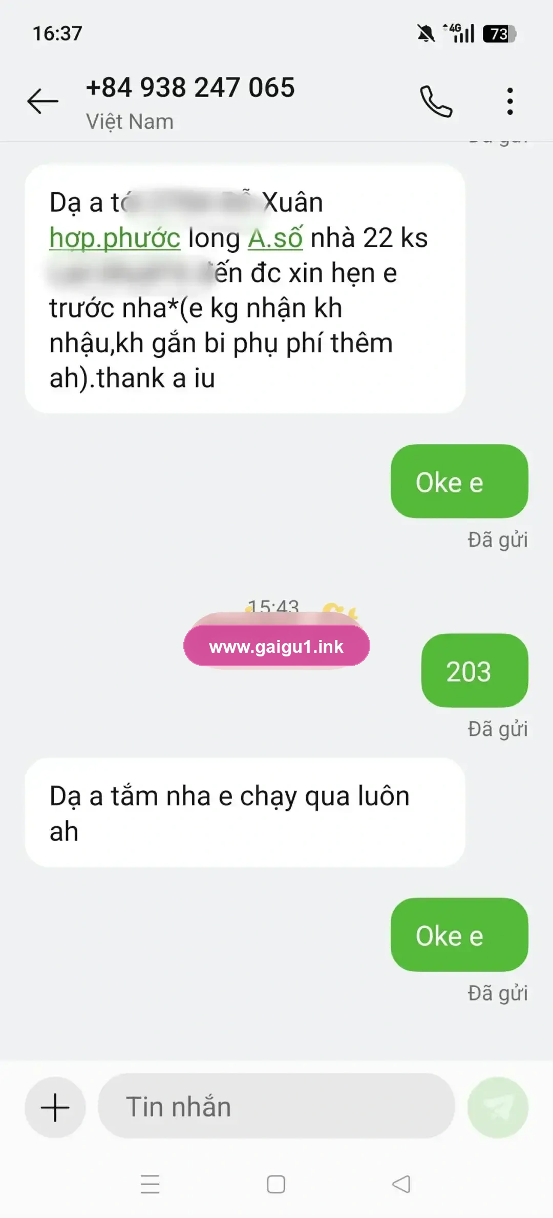 Ảnh đánh giá gái gọi
