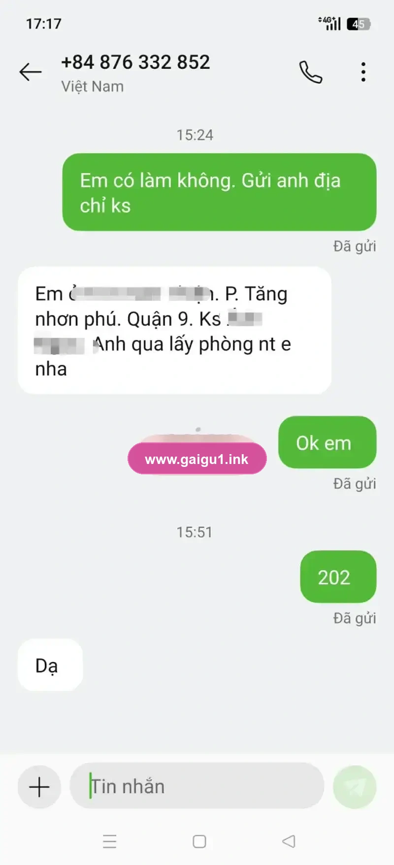 Ảnh đánh giá gái gọi